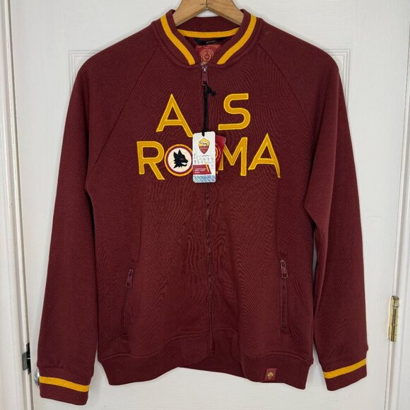 NWT AS Roma Full Zip Felpa Track Jacket Official Product Soccer Italy - Medium - Picture 8 of 8